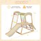 Pine and Beech Wood 6-in-1 Indoor Jungle Gym with Slide, Monkey Bars and Climbing Ladders